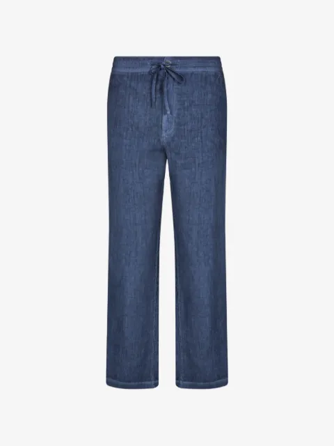 120% Lino drawstring-waist trousers