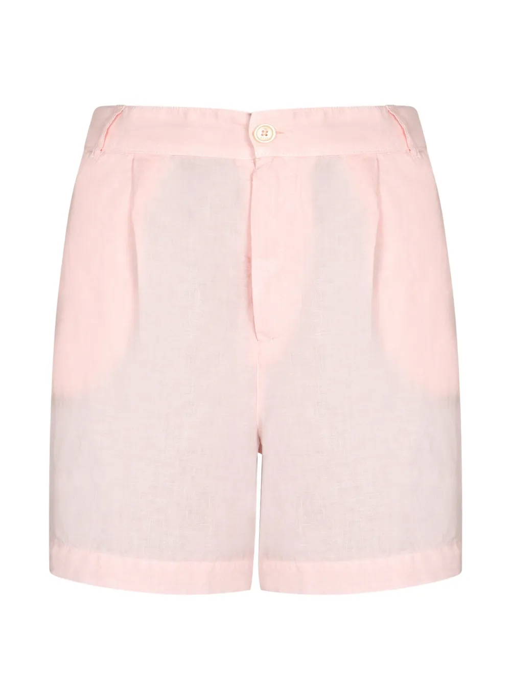 120% Lino Bermuda con pieghe - Rosa