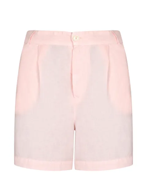 120% Lino bermudas con pinzas