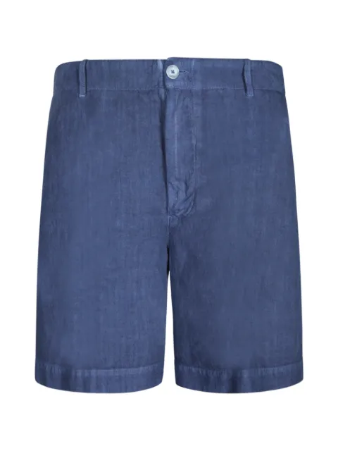 120% Lino elasticated-waistband patch-pocket shorts