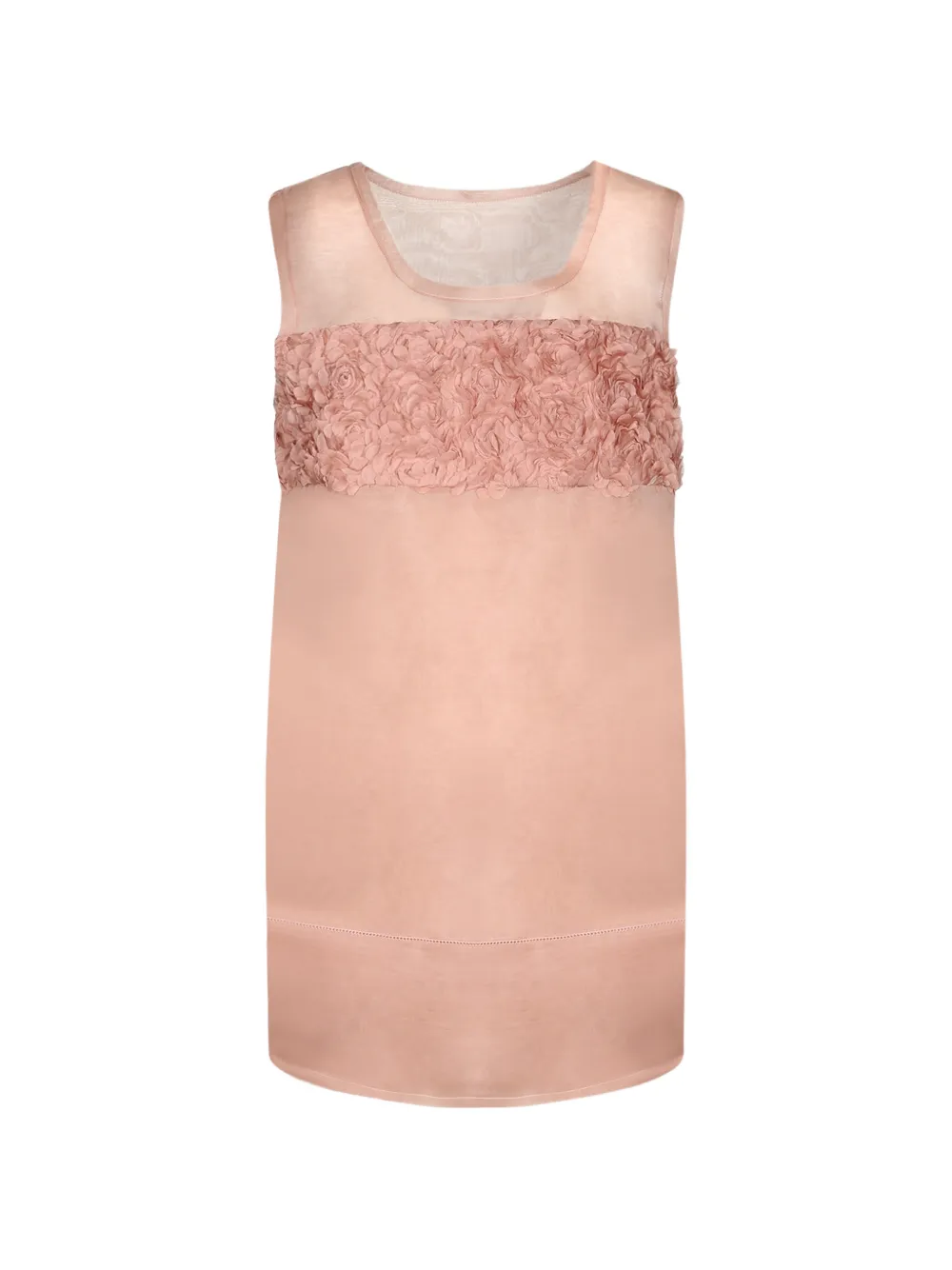 Hui Hui floral-appliqué sleeveless mini dress - Rosa