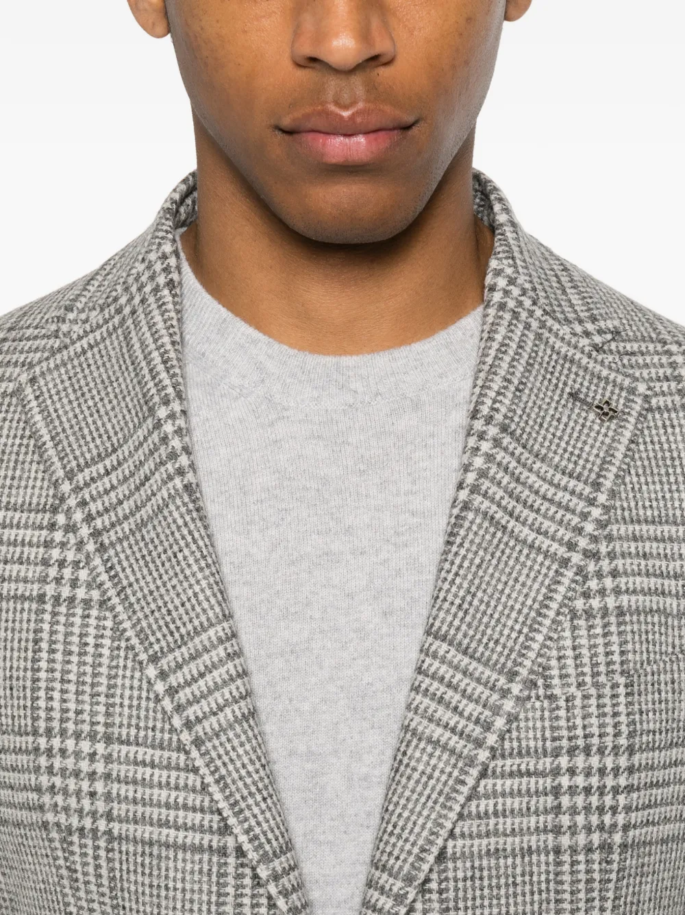 Tagliatore Prince of Wales geruite blazer Grijs