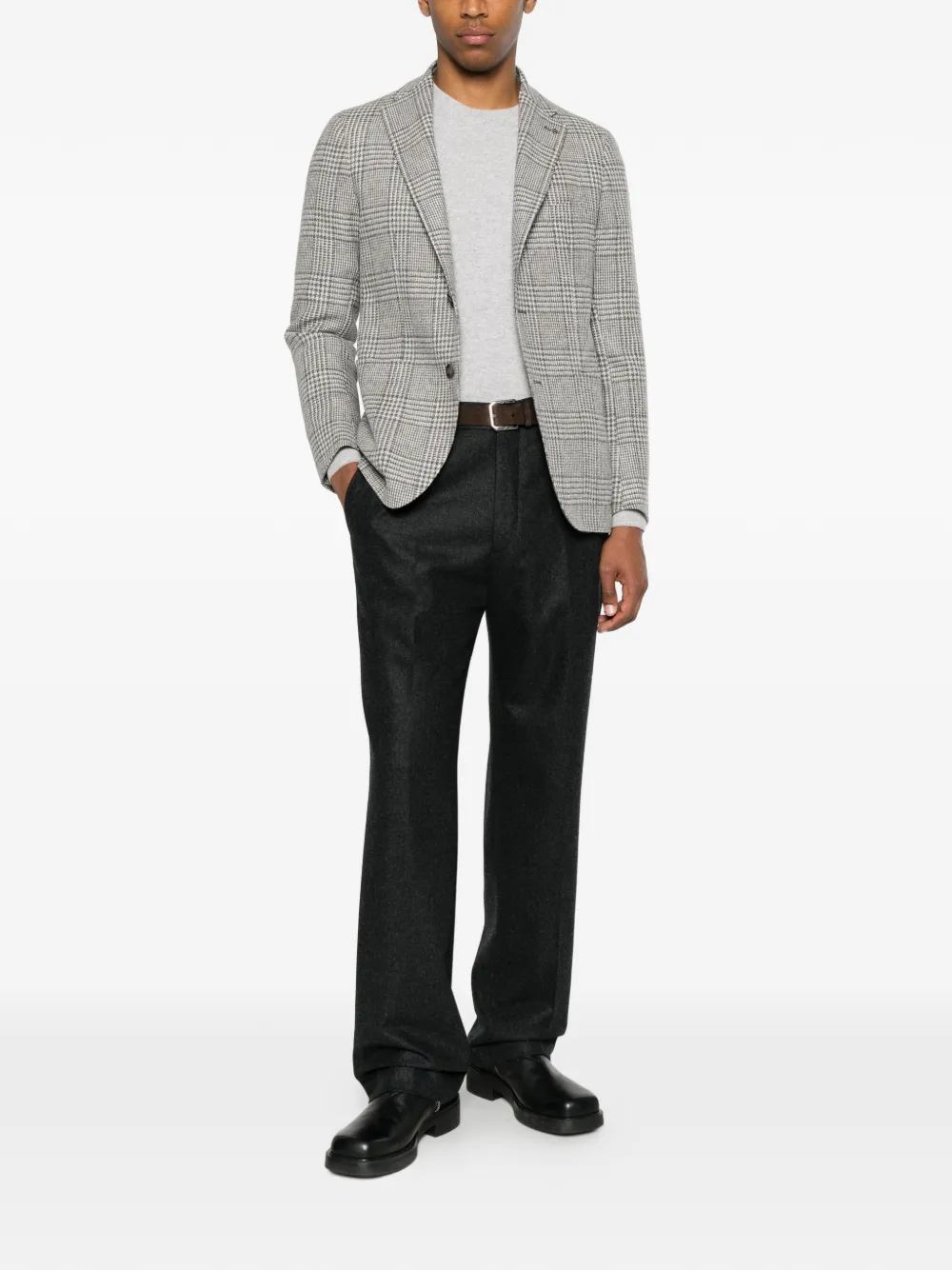Tagliatore Prince of Wales geruite blazer Grijs