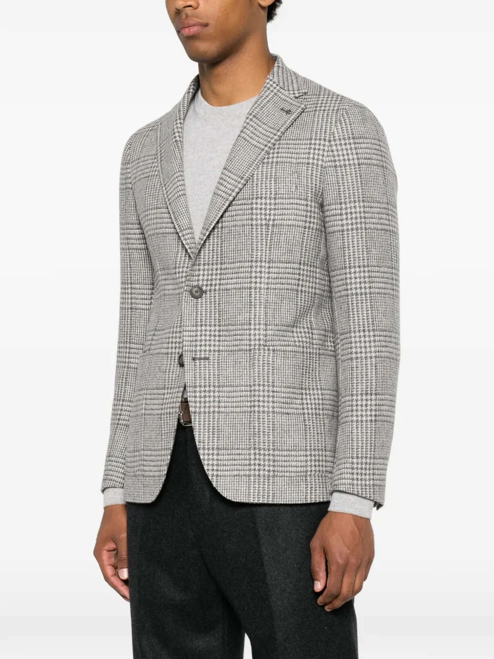 Tagliatore Prince of Wales geruite blazer Grijs
