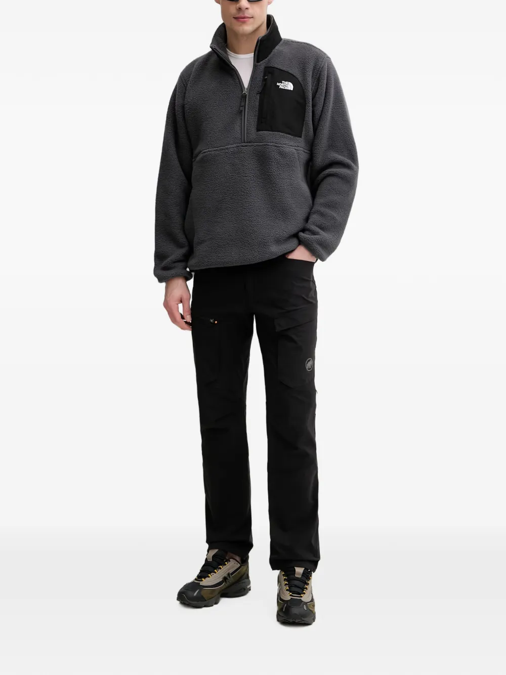 The North Face Yumiori fleece sweater met halve rits Grijs