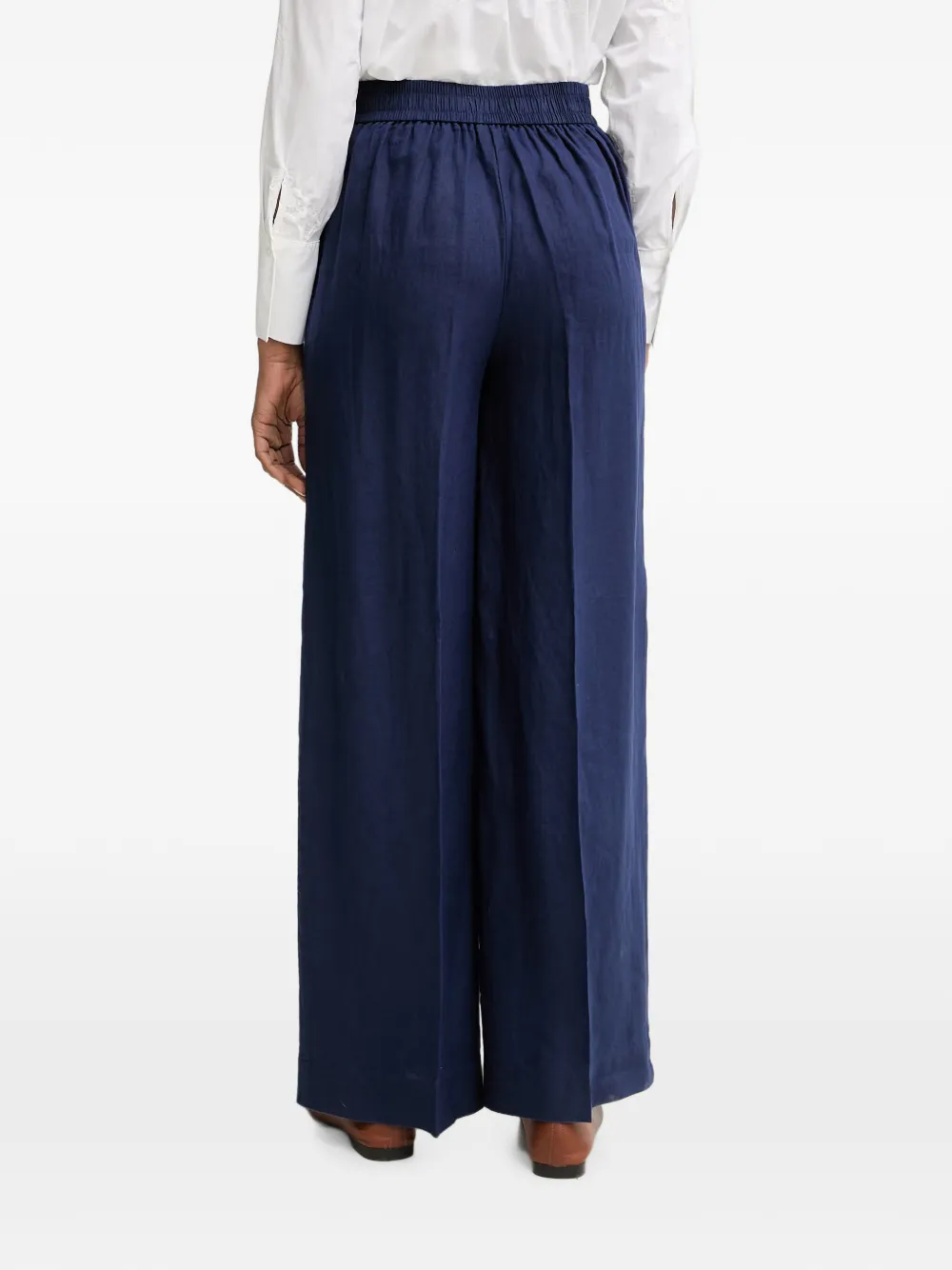 Benetton Broek met elastische taille Blauw