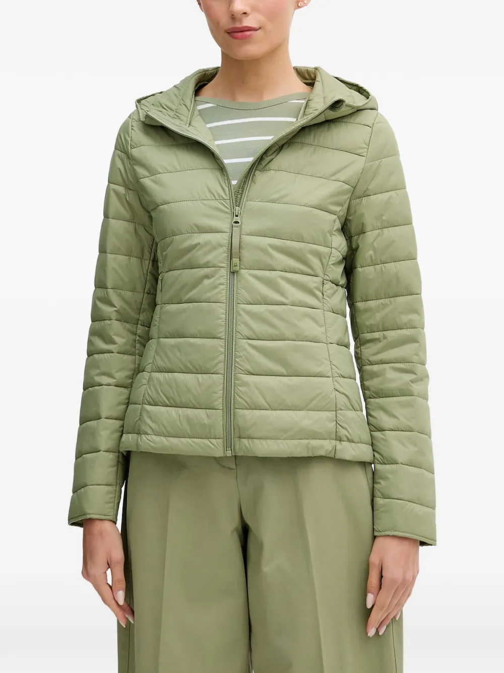 Benetton quilted hooded jacket - Grün