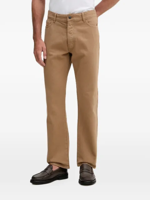 Benetton straight-leg logo-patch trousers