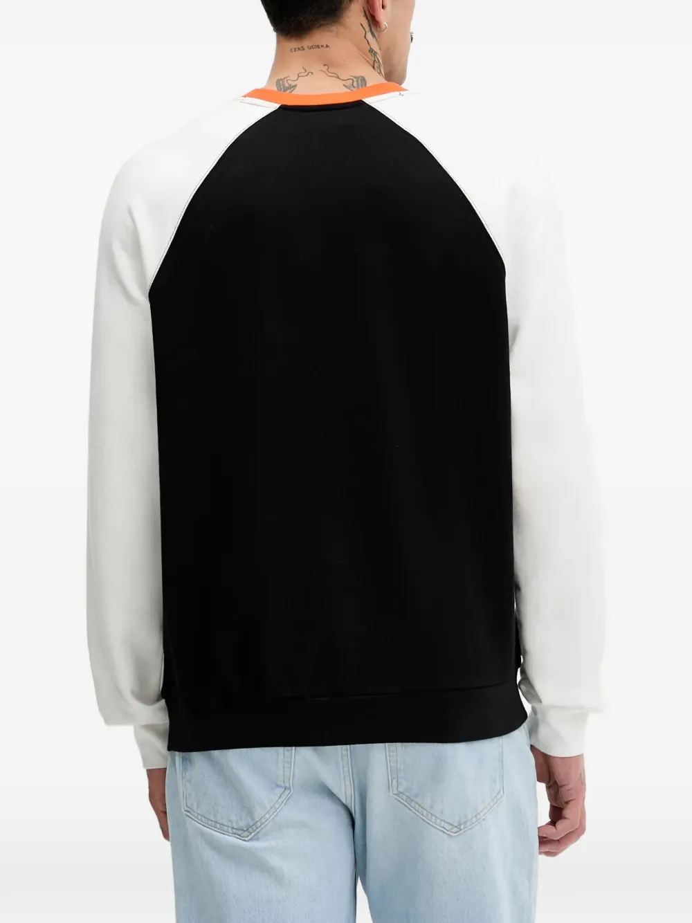 Benetton Stranger Things sweater met raglan mouwen Zwart