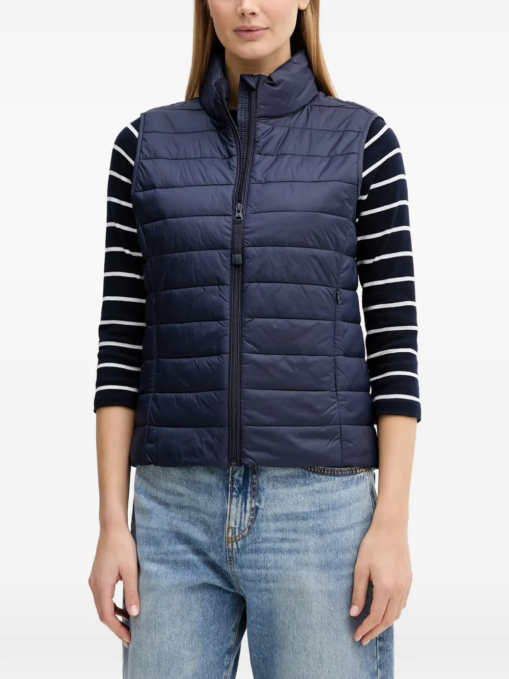 Benetton quilted sleeveless jacket - Blau