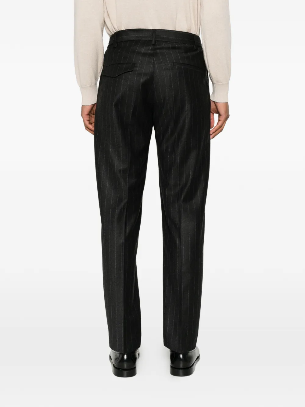 Tagliatore Broek met krijtstreep Grijs
