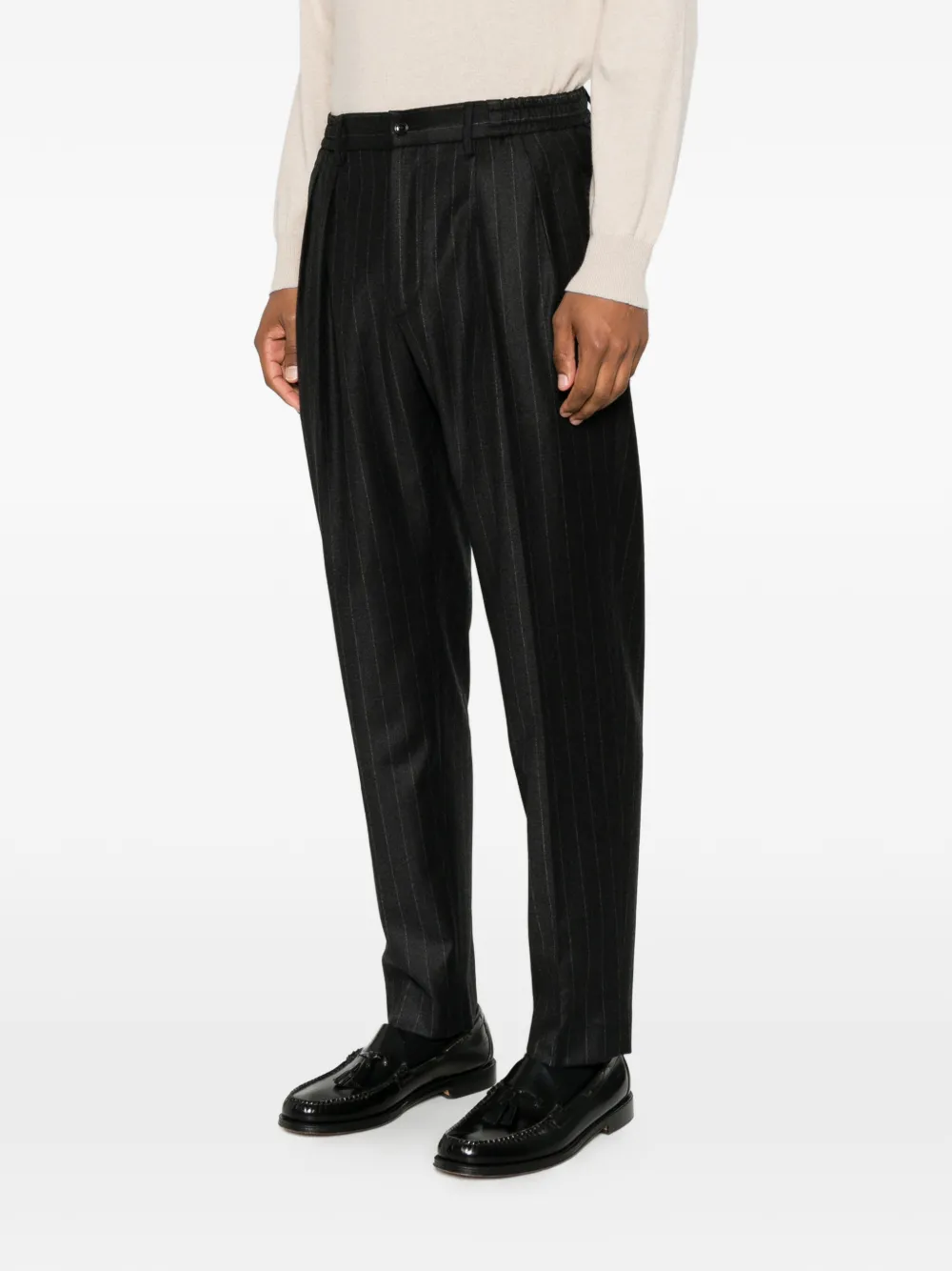 Tagliatore Broek met krijtstreep Grijs