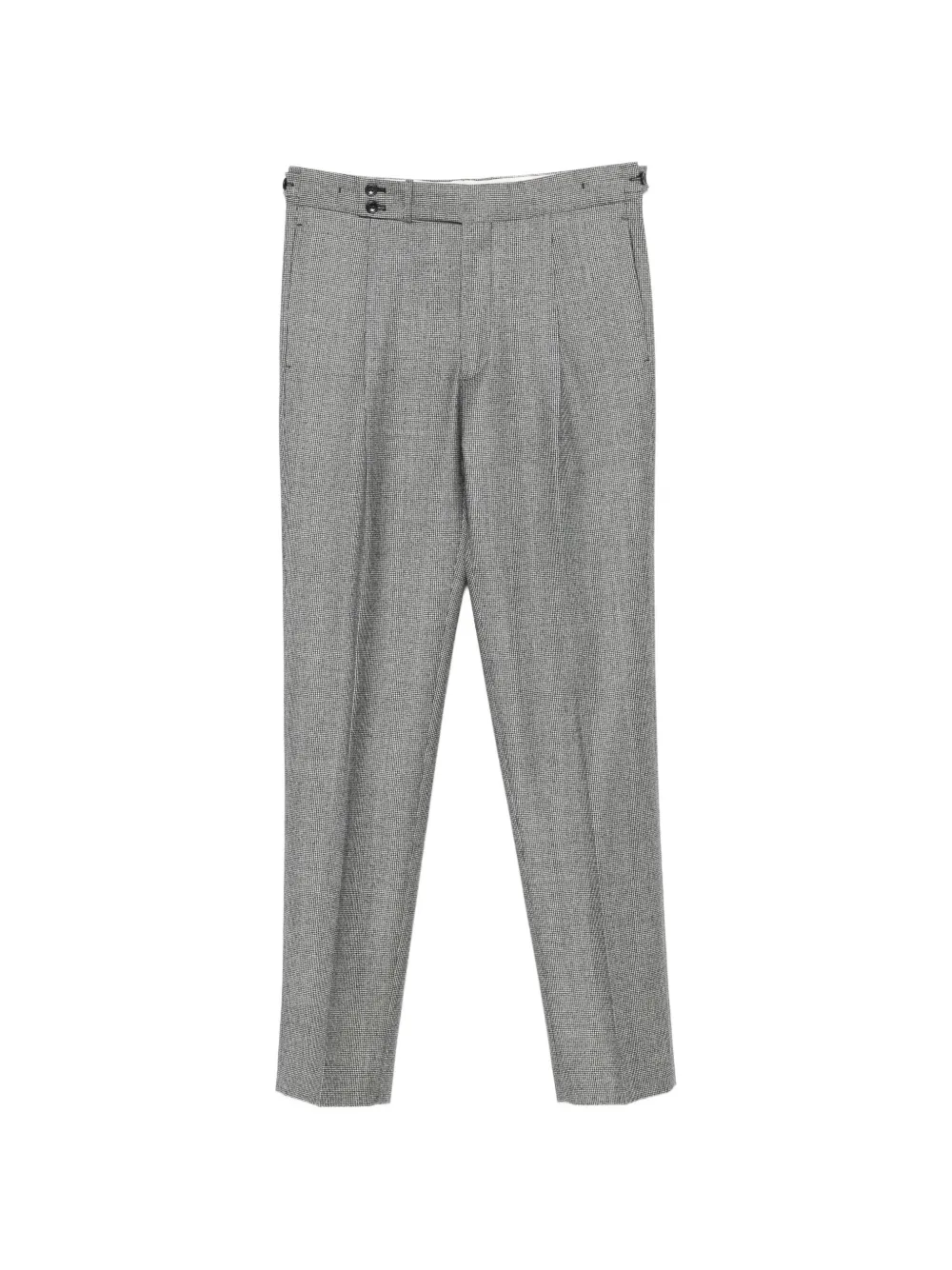 Tagliatore Brandon houndstooth pleated trousers - Nero