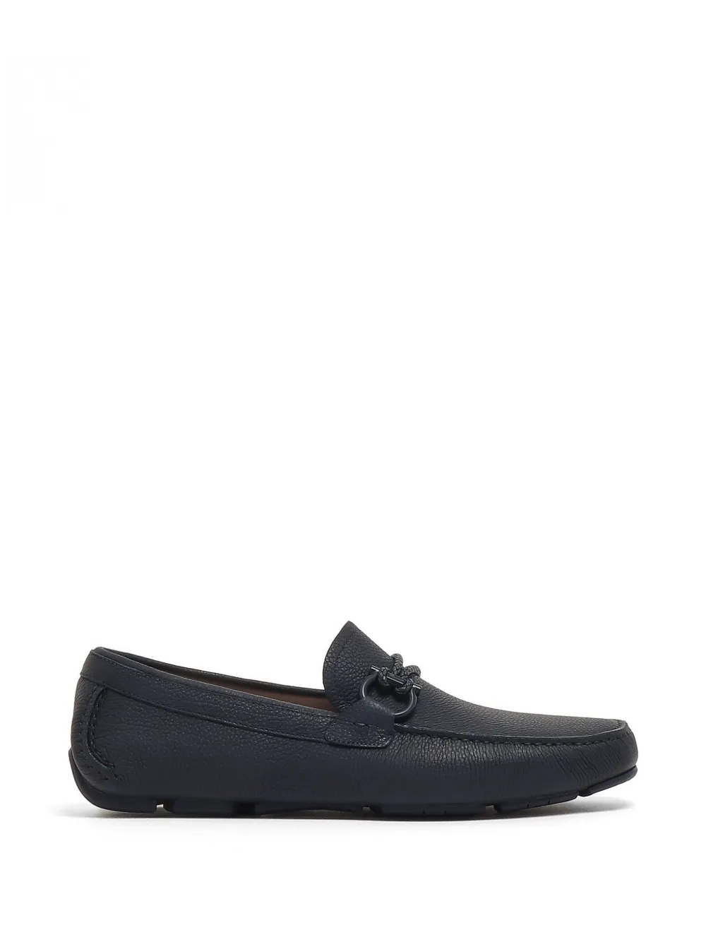 Ferragamo Gancini grained-leather loafers - Blu