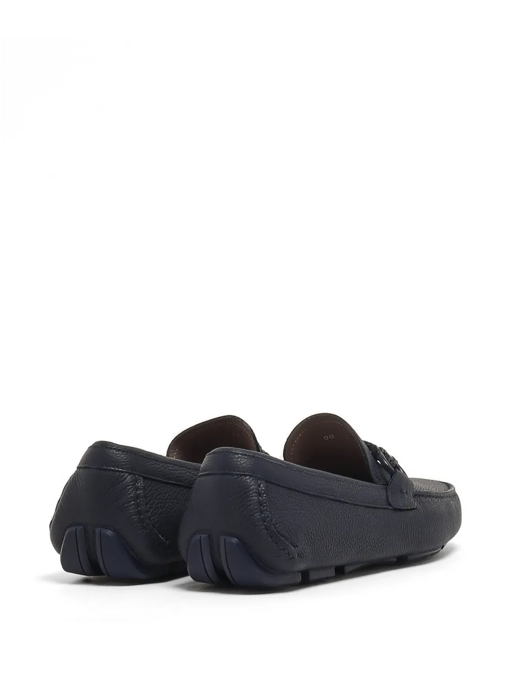 Ferragamo Gancini grained-leather loafers Blauw