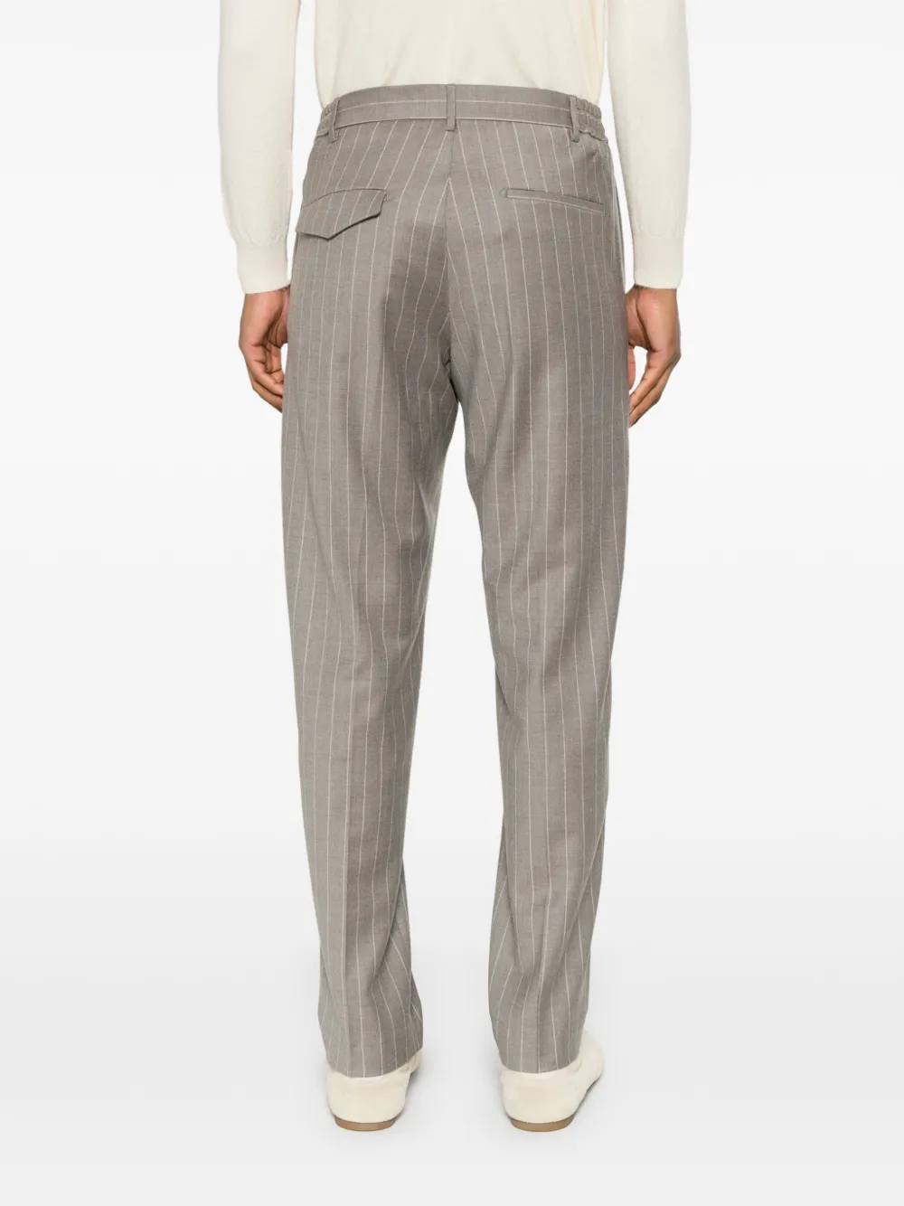 Tagliatore Broek met krijtstreep Grijs