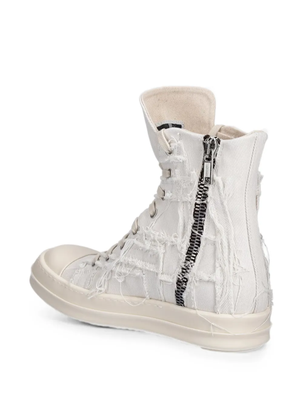 Rick Owens DRKSHDW distressed high-top sneakers Wit