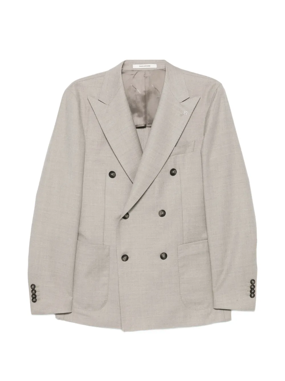 Tagliatore double-breasted peak-lapels jacket - Grigio