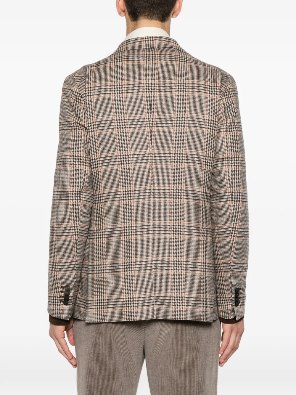 Tagliatore Geruite blazer met gekerfde revers Bruin