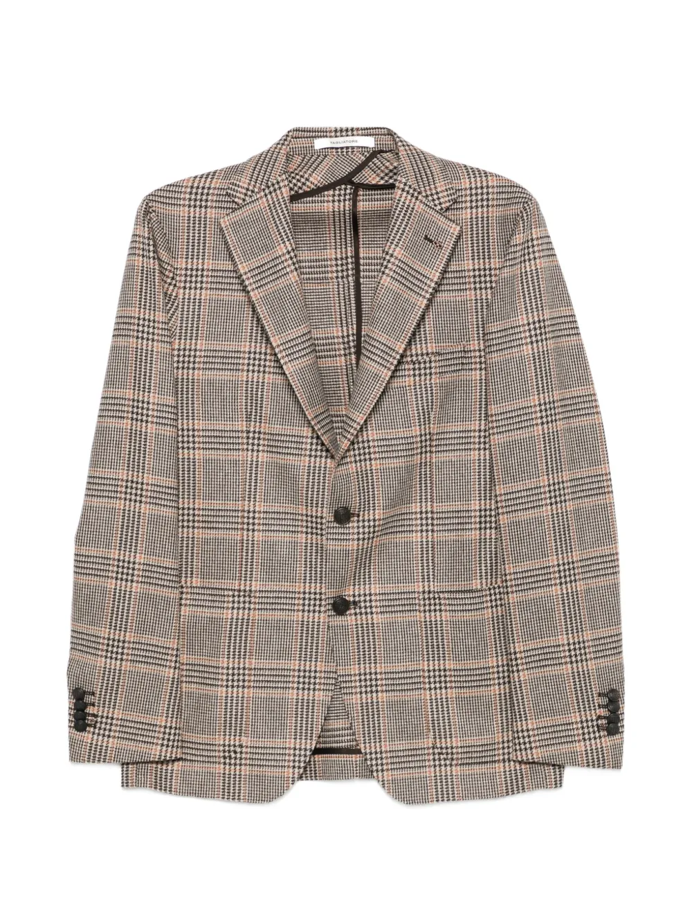 Tagliatore check-pattern notched-lapel blazer - Braun