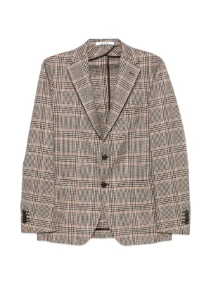 Tagliatore gingham-check Blazer | Brown | FARFETCH