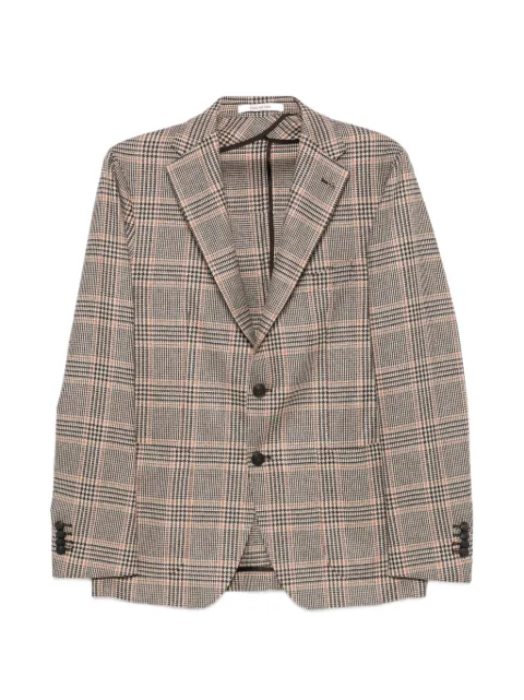Tagliatore check-pattern notched-lapel blazer