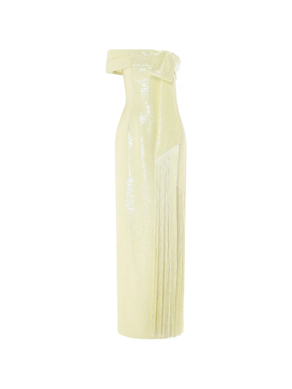 Rami Al Ali strapless sequin-embellished tubino maxi gown - Giallo