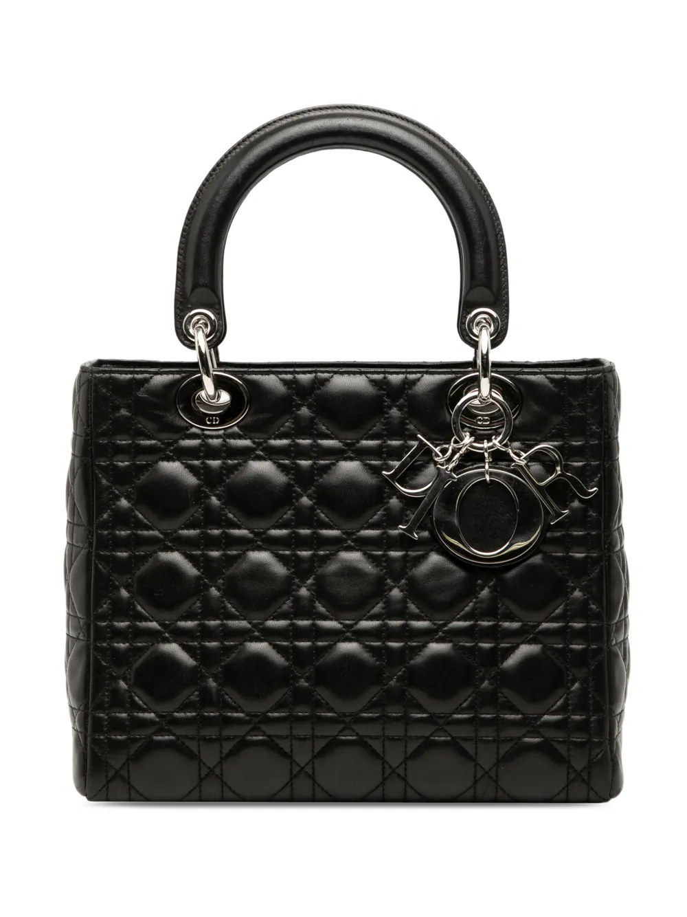 Christian Dior Pre-Owned 2004 Medium Lambskin Cannage Lady Dior satchel - Schwarz