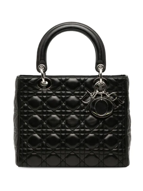 Christian Dior Pre-Owned bolsa satchel Cannage Lady Dior mediana 2004