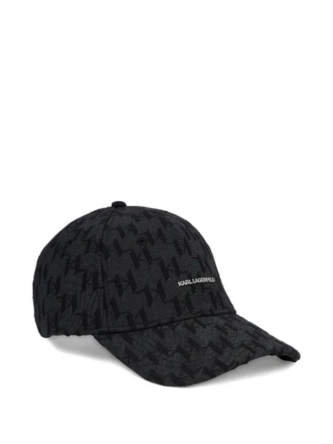 Karl Lagerfeld gorra con monograma en jacquard