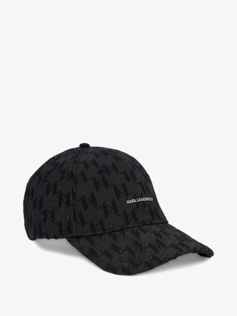 Karl Lagerfeld monogram-jacquard cap