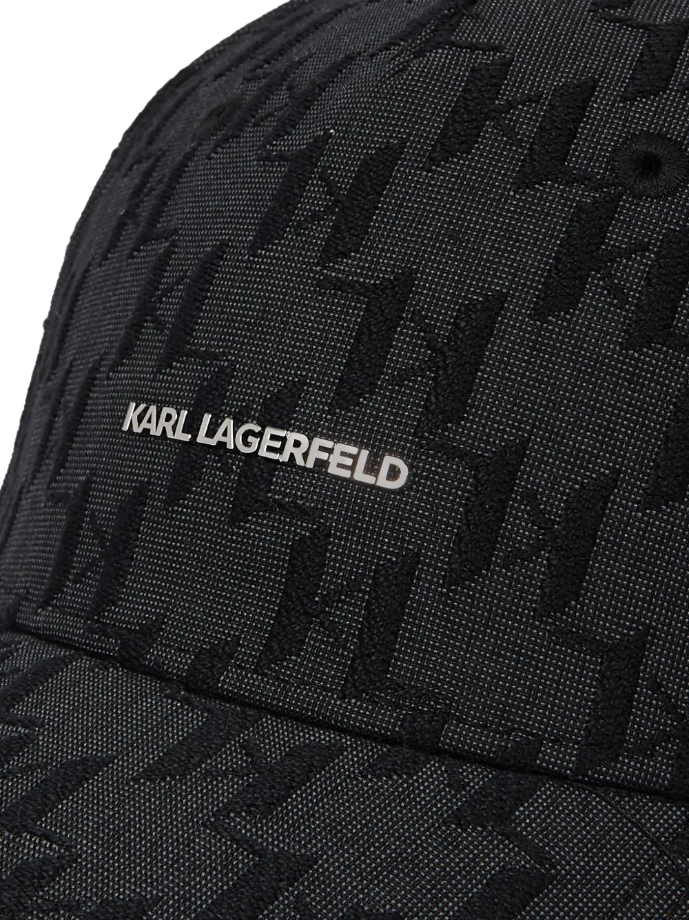 Karl Lagerfeld Pet met monogram-jacquard Zwart