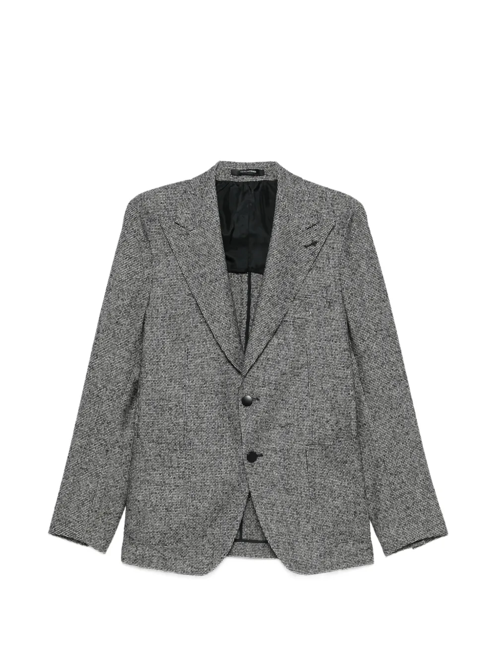 Tagliatore houndstooth-pattern peaked-lapel blazer - Grigio