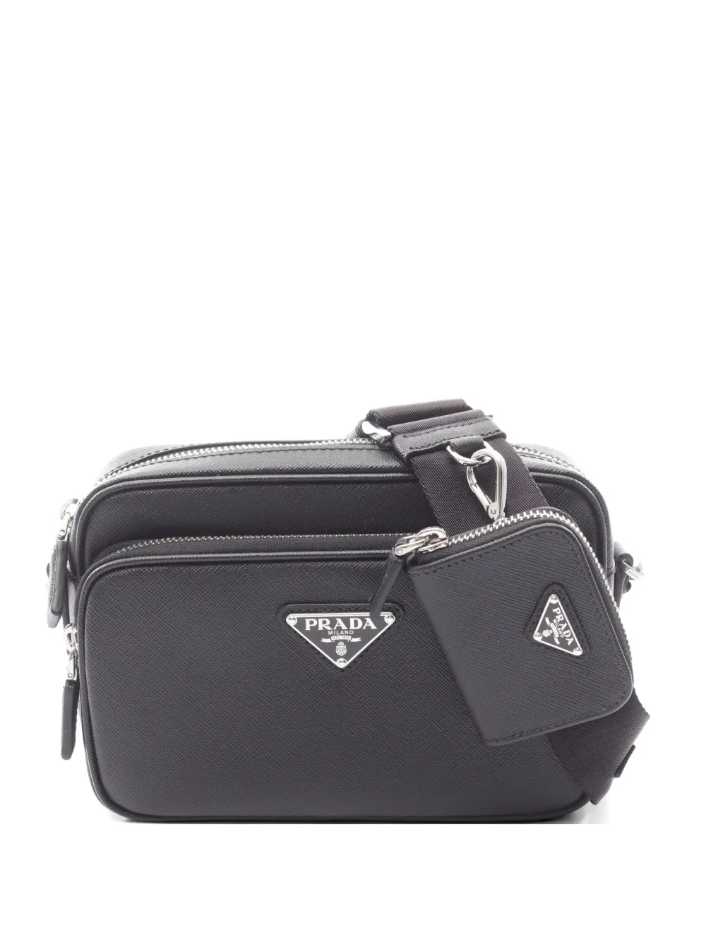 Prada Pre-Owned 2010s Saffiano leather shoulder bag - Nero