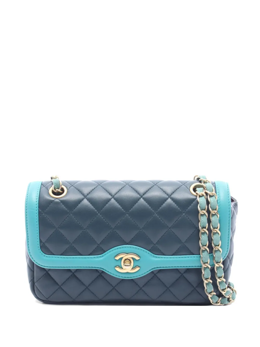 CHANEL Pre-Owned 2016-2017 quilted chain shoulder bag - Verde