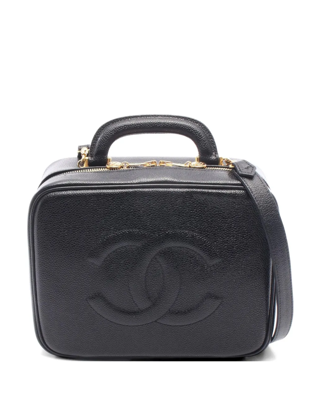 CHANEL Pre-Owned 1996-1997 Coco Mark vanity bag - Schwarz