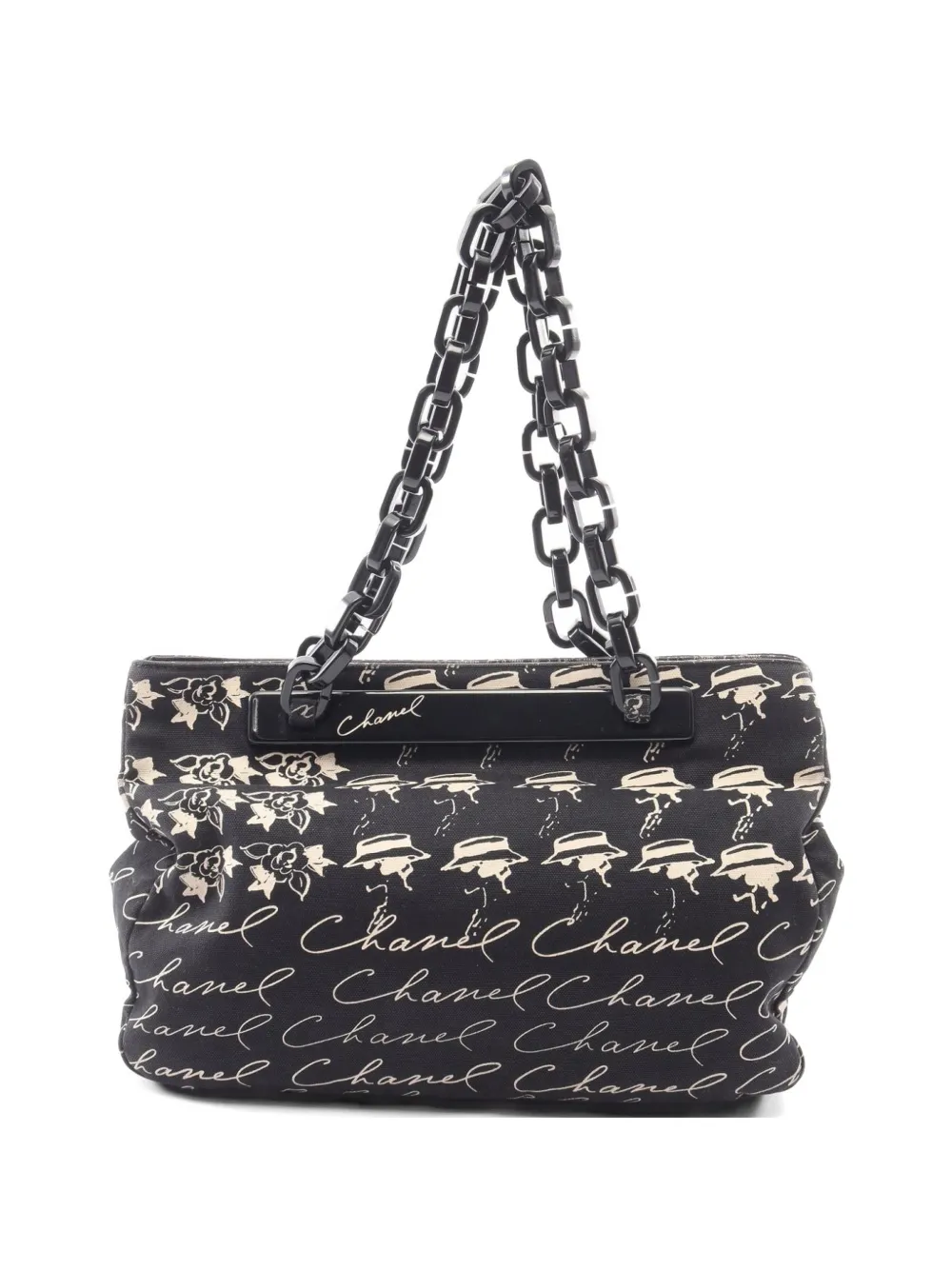CHANEL Pre-Owned 2005-2006 Camellia Coco Mark tote bag - Nero
