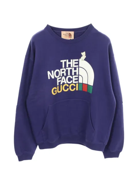 Gucci Pre-Owned × THE NORTH FACE logo-print pouch-pocket sweater