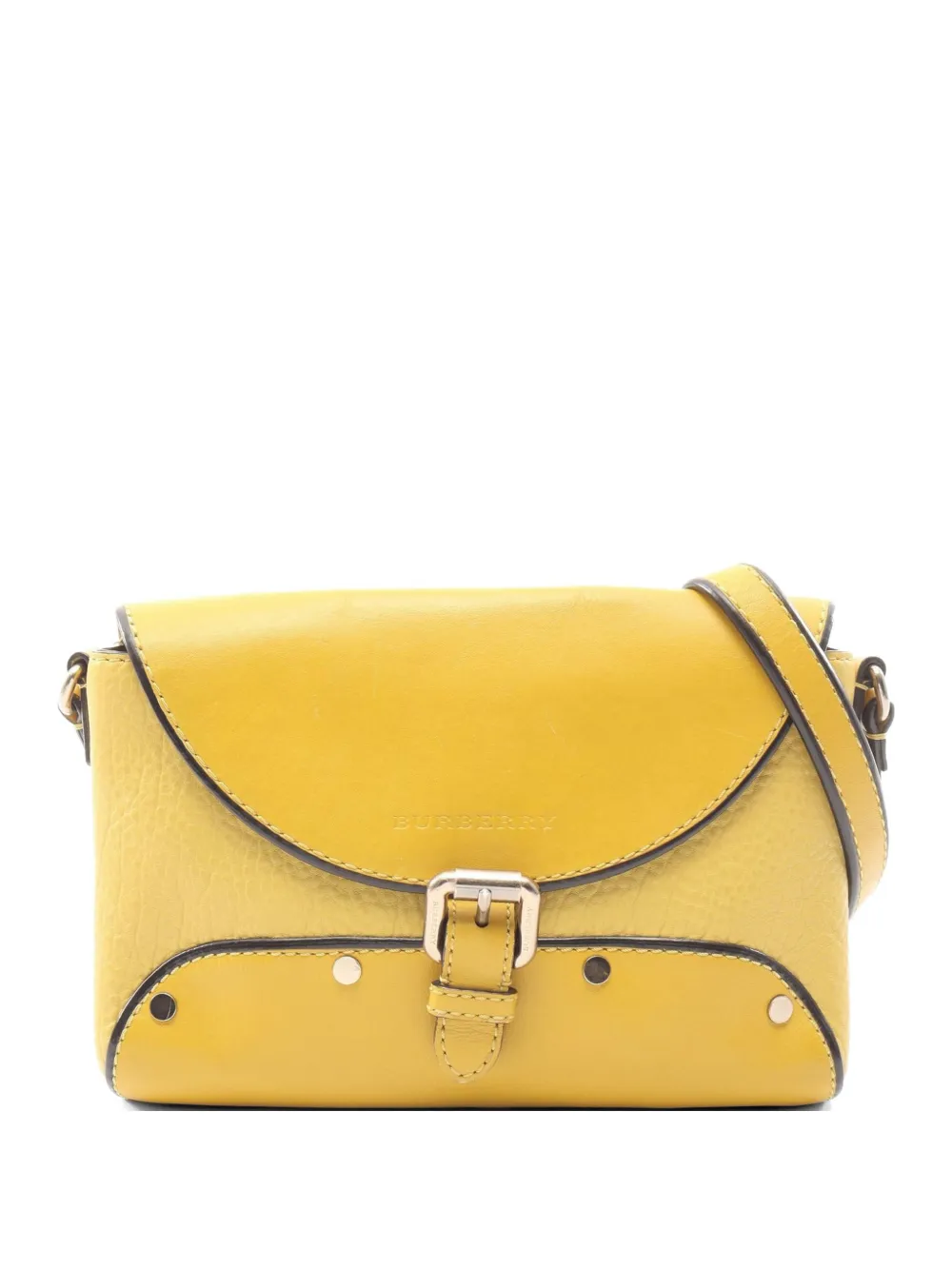 Burberry Pre-Owned 2000s logo-embossed buckle shoulder bag - Gelb