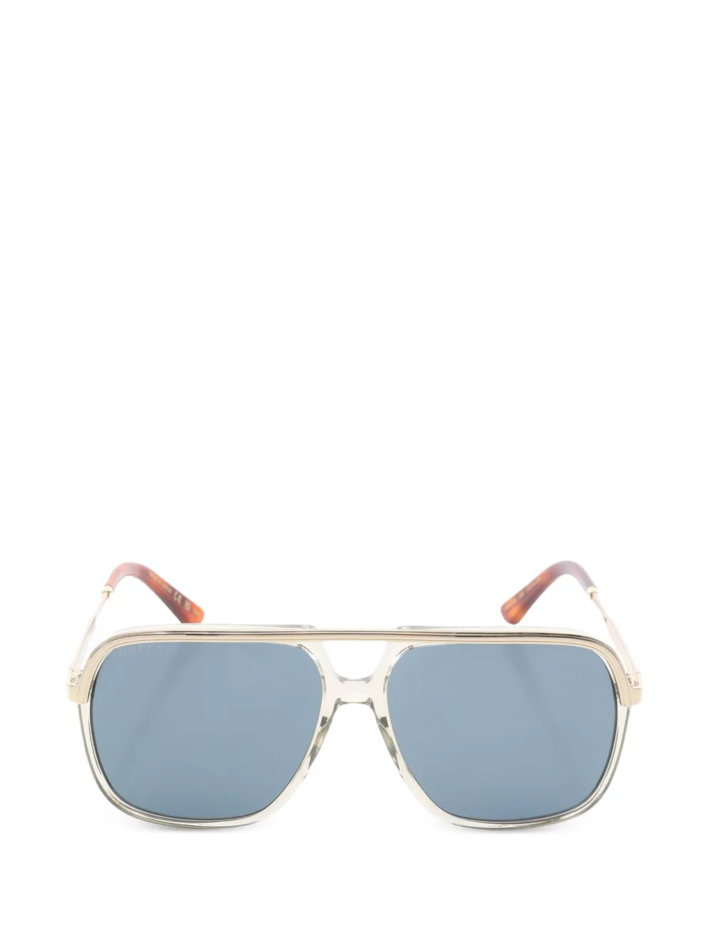 Gucci Pre-Owned pilot frame sunglasses - Nude