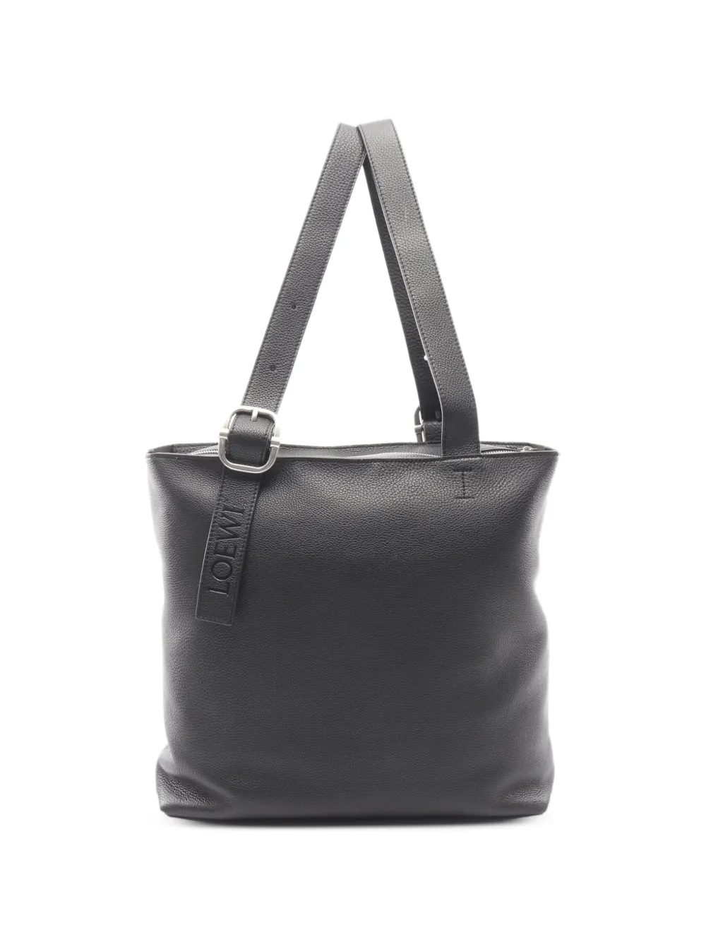 Loewe Pre-Owned 2020s Loop buckled leather shoulder bag - Schwarz