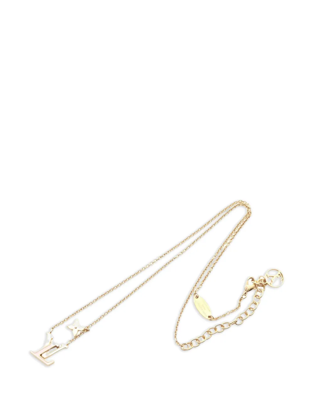 Louis Vuitton Pre-Owned 2025 logo-detail necklace - Oro