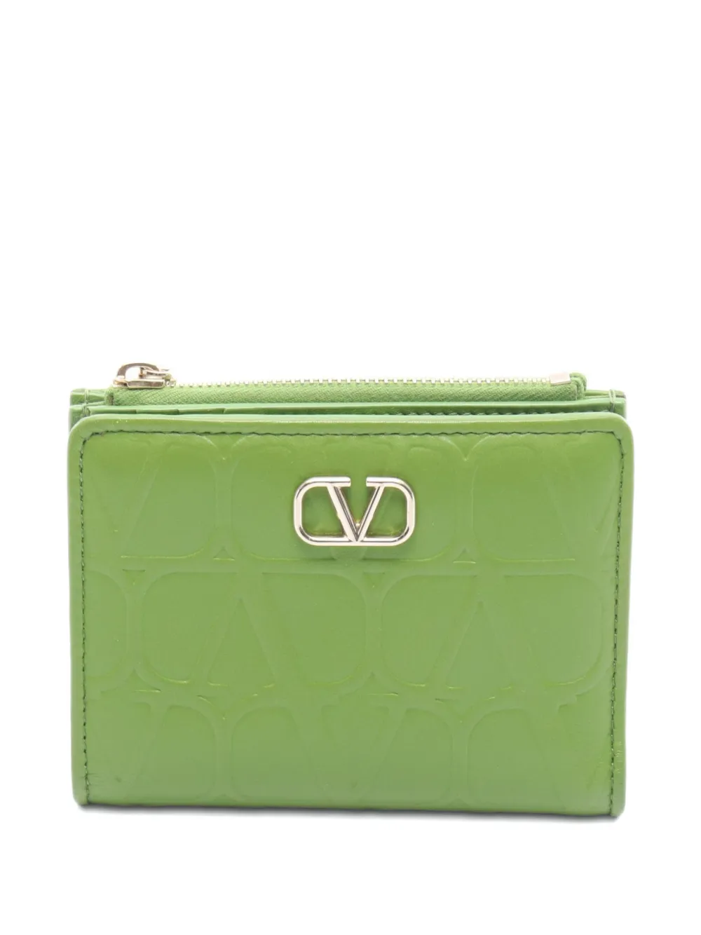 Valentino Garavani Pre-Owned 2010s Toile Iconograph bi-fold wallet - Verde