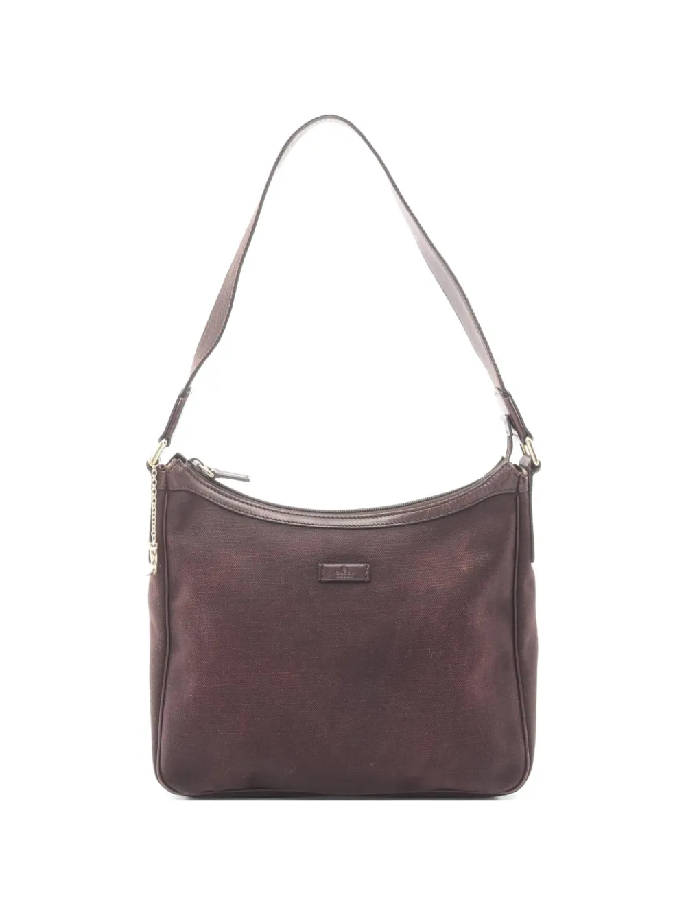 Gucci Pre-Owned 2000s canvas leather shoulder bag - Marrone