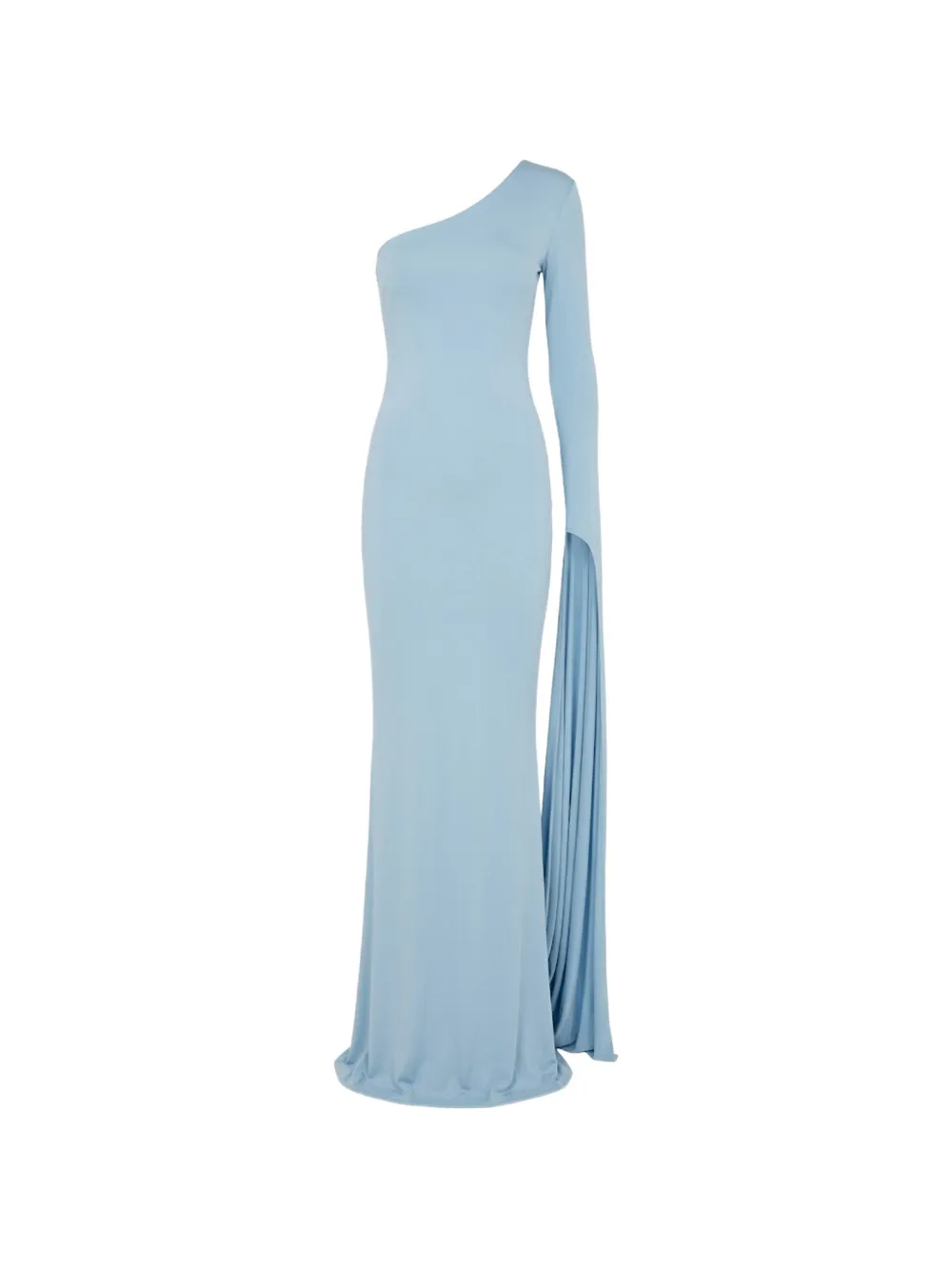 The New Arrivals Ilkyaz Ozel Yuna one-shoulder draped-sleeve maxi dress - Blu