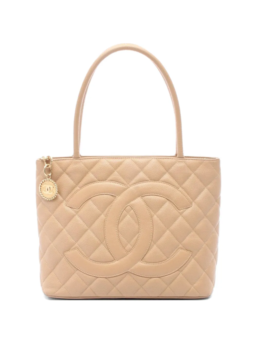 CHANEL Pre-Owned 2005-2006 Medallion Caviar tote bag - Toni neutri