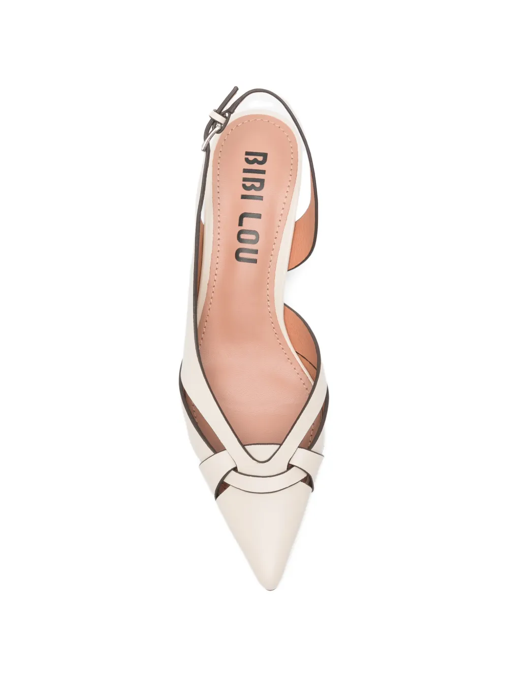 Bibi Lou crossover-strap slingback sandals Beige