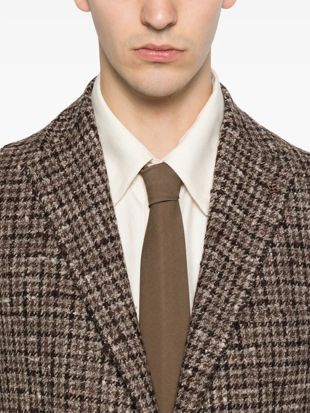 Tagliatore Blazer met enkele rij knopen Bruin
