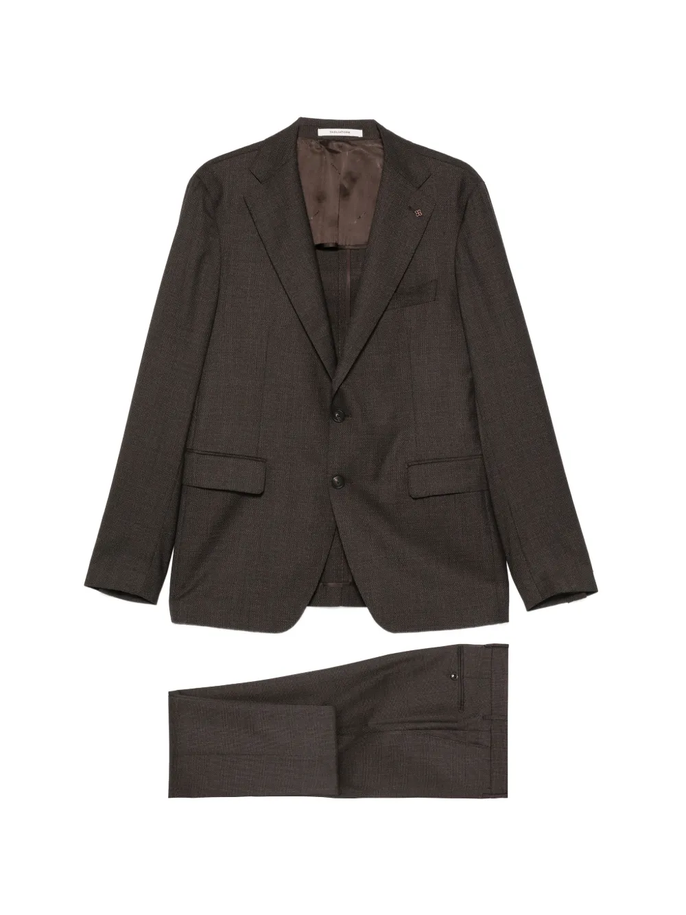 Tagliatore notched-lapel single-breasted suit - Marrone