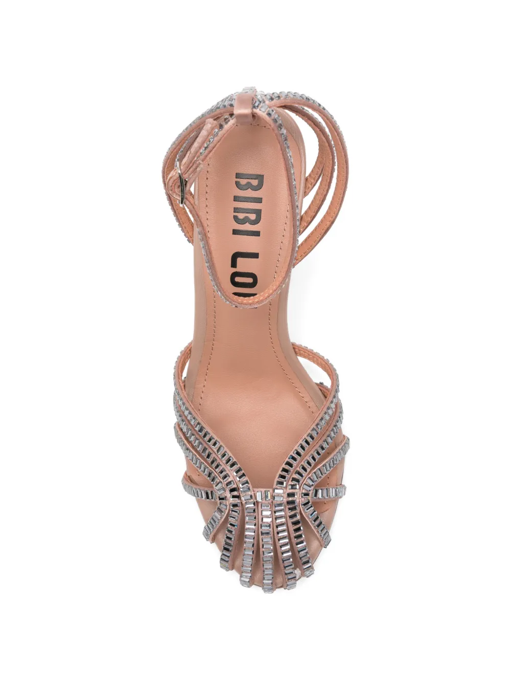 Bibi Lou Serabi crystal-embellished cage-strap sandals Beige